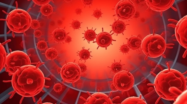 Фото Кровь нейтрализует патоген красные кровяные тельца активно борются с микробами генеративный искусственный интеллект и защита клетки