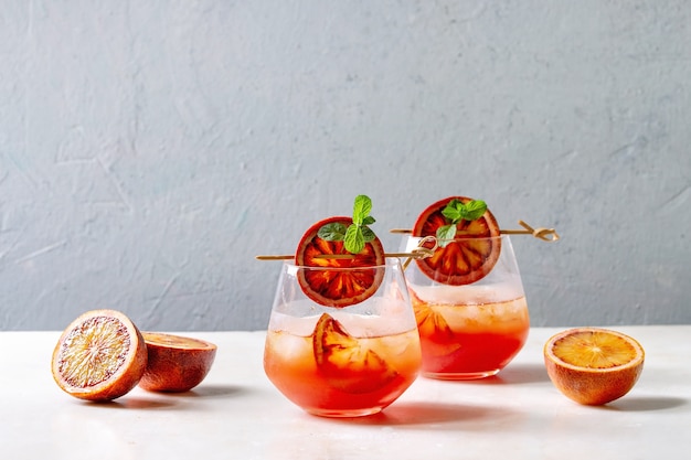 Blood orange cocktail