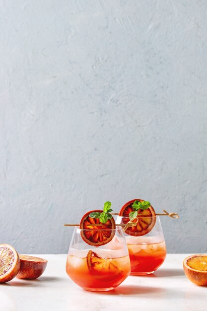 Blood orange cocktail