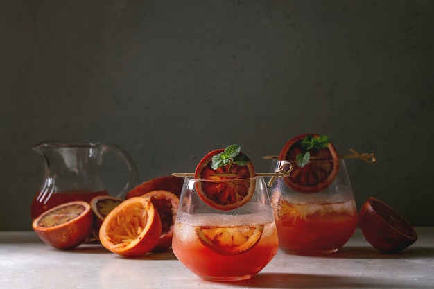 Blood orange cocktail