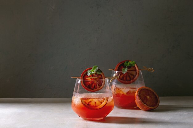 Blood orange cocktail