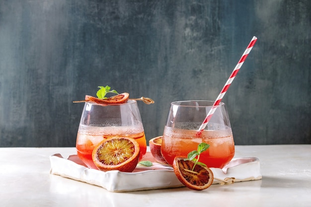 Blood orange cocktail