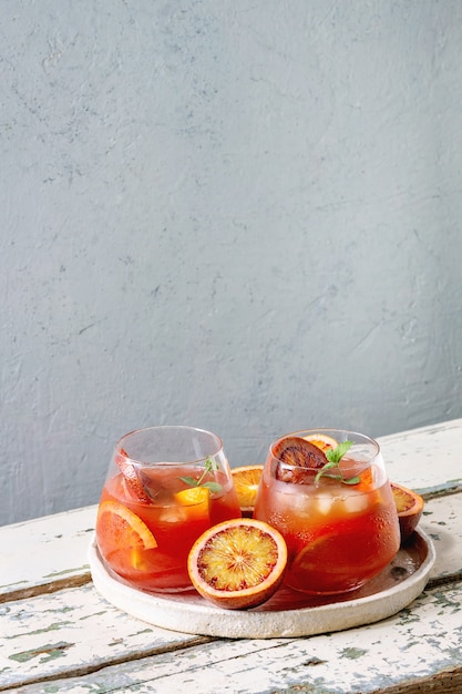 Blood orange cocktail