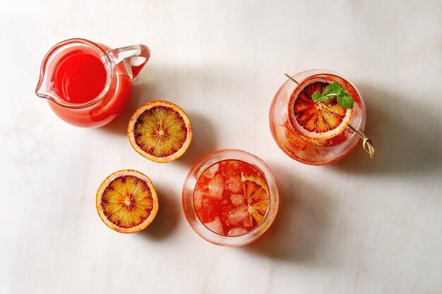 Blood orange cocktail