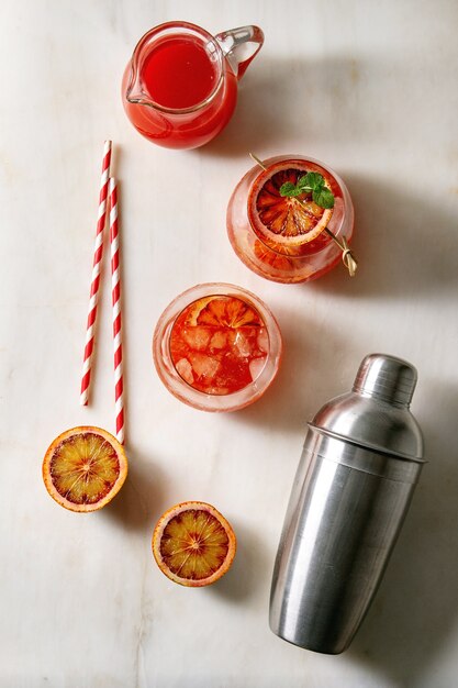 Blood orange cocktail