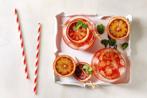 Blood orange cocktail