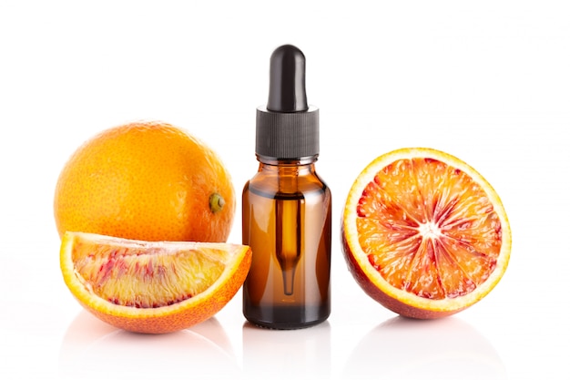 Blood Orange essential oil isolated 