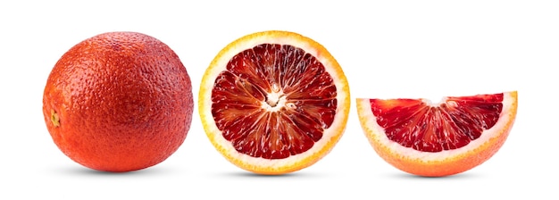 Blood orange isolated on white background