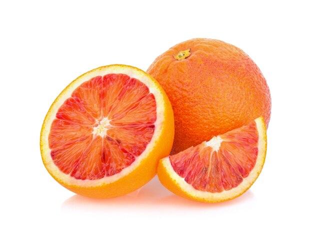 Blood orange isolated on white background