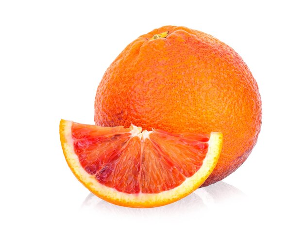 Blood orange isolated on white background