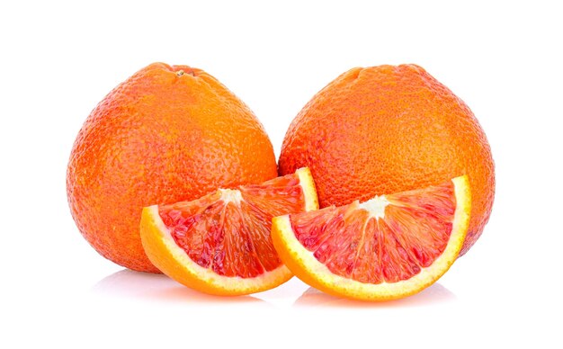 blood orange isolated on white background