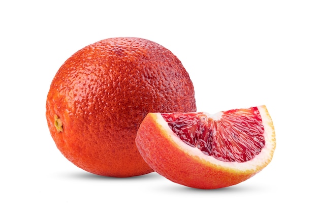 Blood orange isolated on white