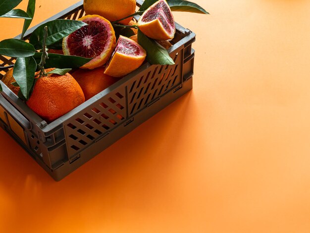 ブラッド オレンジ ジュース果物新鮮な明るいウェブサイトのバナー