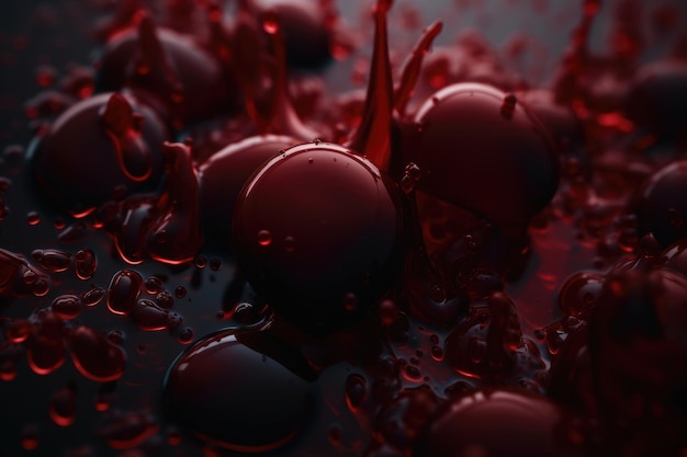 Photo blood scene with red bloody vibes