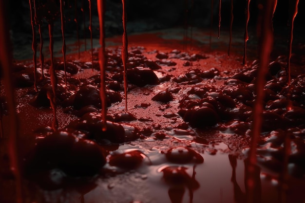 blood scene with red bloody vibes