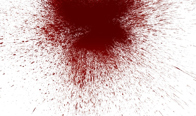 Blood splashed isolated