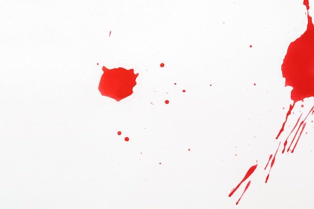 写真 血しぶき 水彩の赤いしみ ハロウィーンのための現実的な血しぶき 血の概念のドロップ