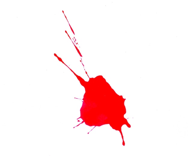 Blood splatters Red blots of watercolor Realistic bloody splatters for Halloween Drop of blood concept