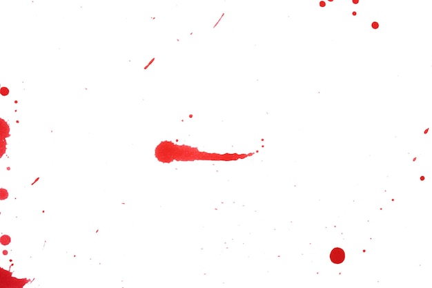 Blood splatters Red blots of watercolor Realistic bloody splatters for Halloween Drop of blood concept