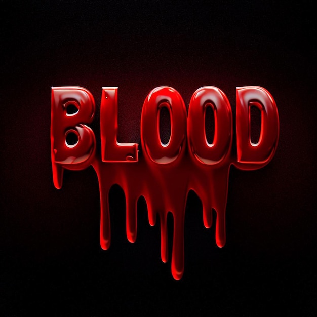 Blood text effect