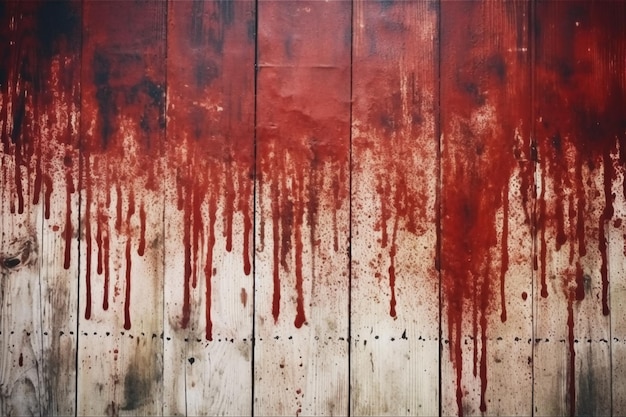 Blood on a wall with the word blood on it