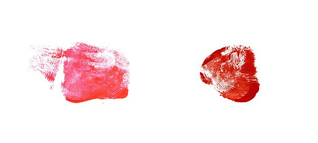 Bloody fingerprint isolated on a white background