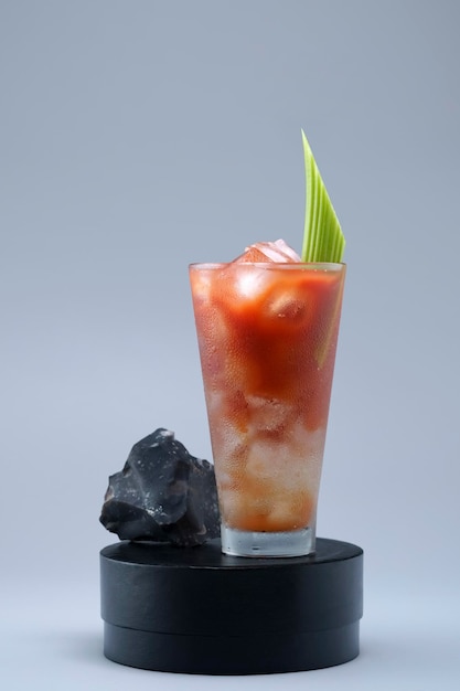 Bloody Mary cocktail with vodka and tomato juice