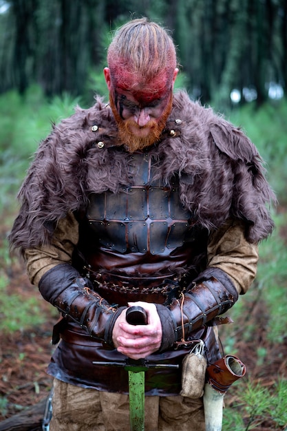 Photo bloody real viking