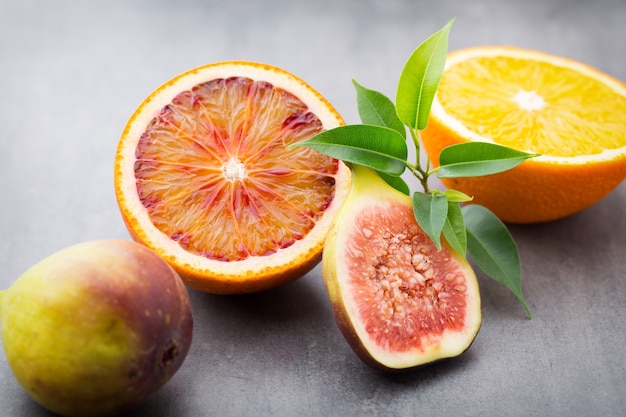 Bloody Sicilian oranges and figs