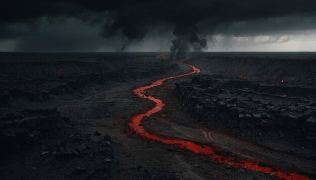 Photo bloody trail on the continents of the earth war concept