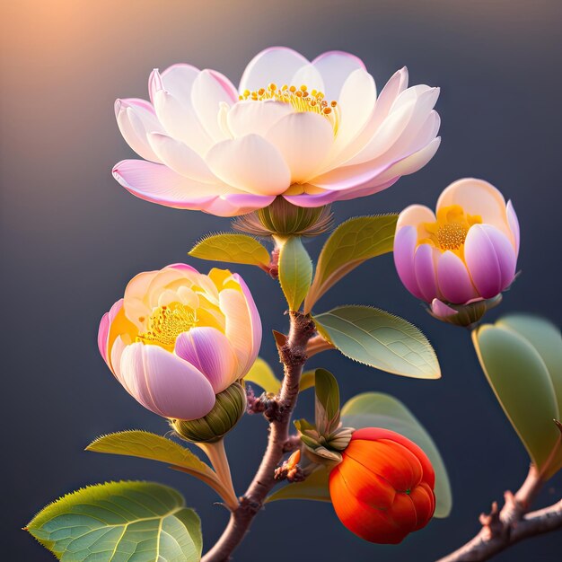 Blooming apricot flower