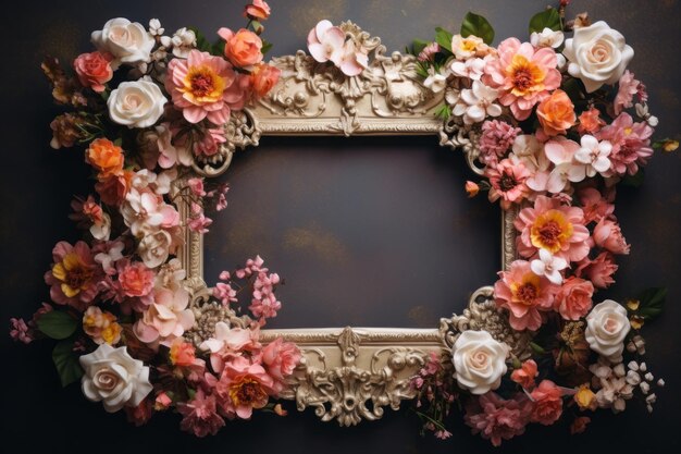 Blooming Beauties Floral Frame for Wall Bringing Nature's Delight into Your Space