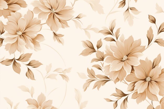 Photo blooming beauty a beige floral pattern background with delicate flower design in 32 aspect ratio