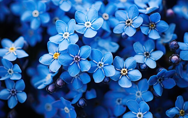 Photo blooming blue flower