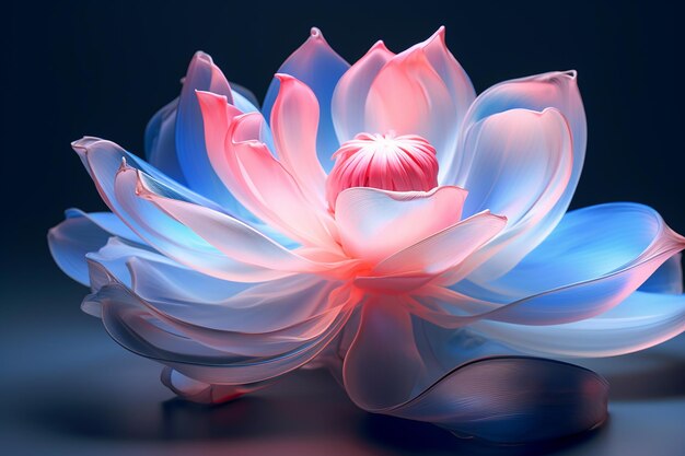 Blooming Brilliance Capturing a Flower Under Flowing White Light and Transparency