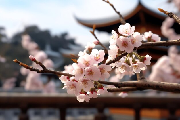 咲く桜の枝の壁紙