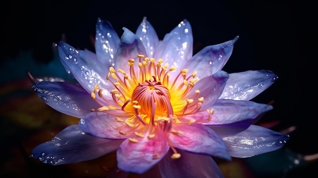 Blooming cosmic Lotus Generative AI