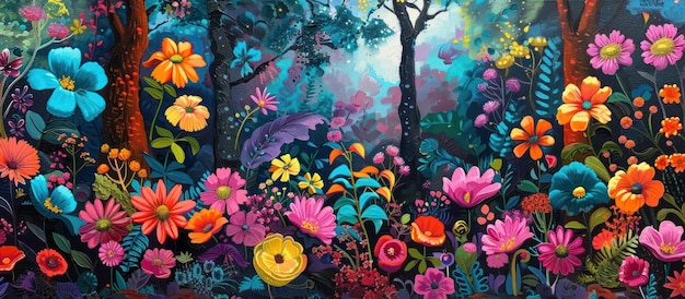 Цветущий лес