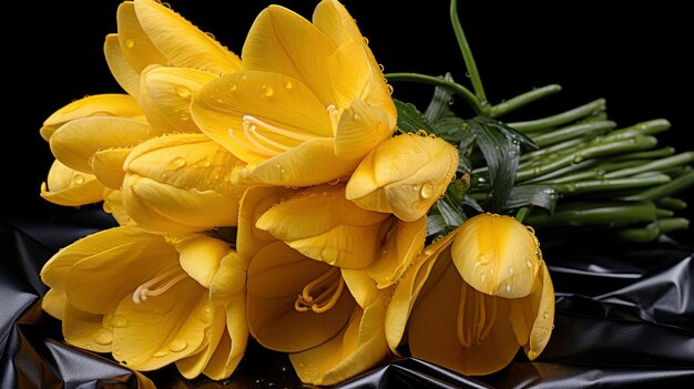 Blooming freesia background image