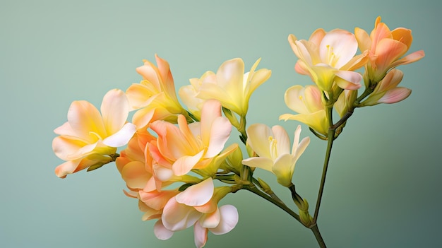 Blooming freesia flower