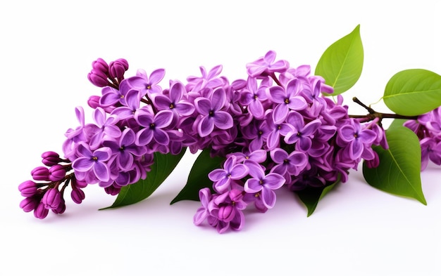 Blooming Lilac in Vibrant Purple Hues isolated on transparent Background