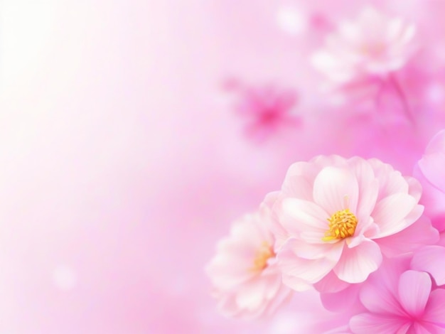 Blooming Pink Phlox Flowers A Captivating Display on a Blurred Background