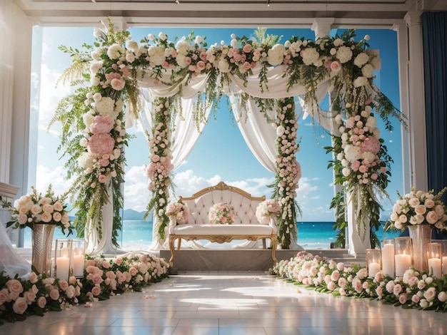 Blooming Romance Wedding Backdrop