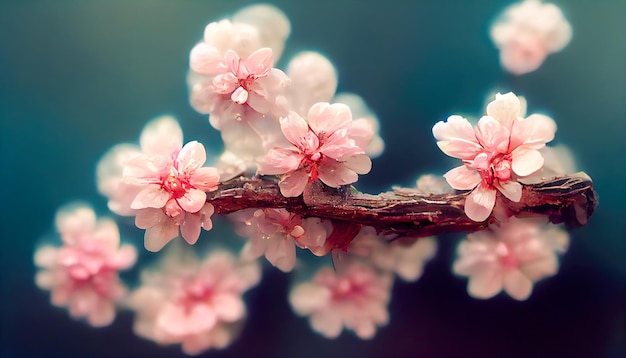 Blooming sakura on a branch