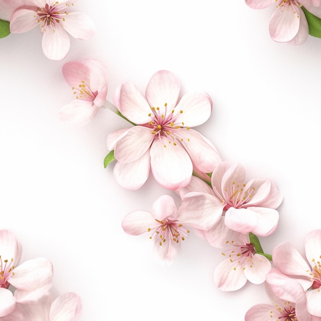 Blooming sakura seamless pattern