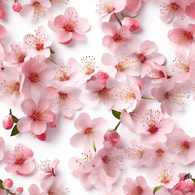 Blooming sakura seamless pattern