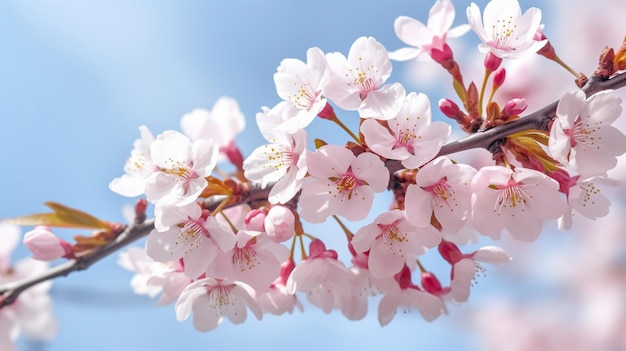 写真 春の桜が空にいています