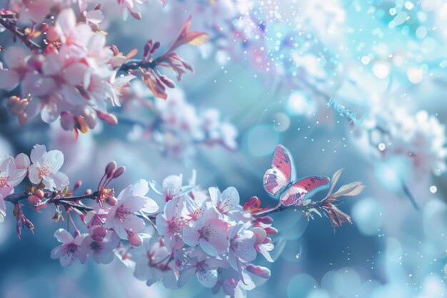 Blooming spring concept bursts with vibrant flowers in full bloom