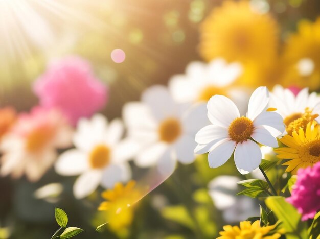 Foto sinfonia in fiore fiori colorati che ondeggiano al sole