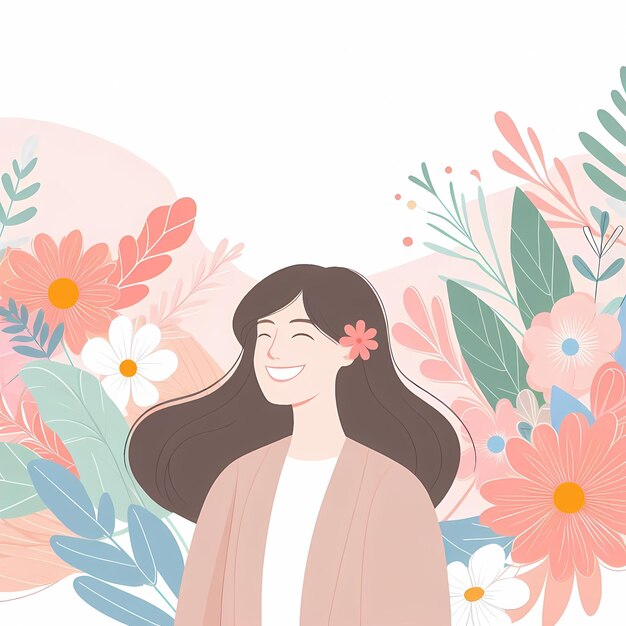 Photo blooming with joy serene beauty in a floral wonderland